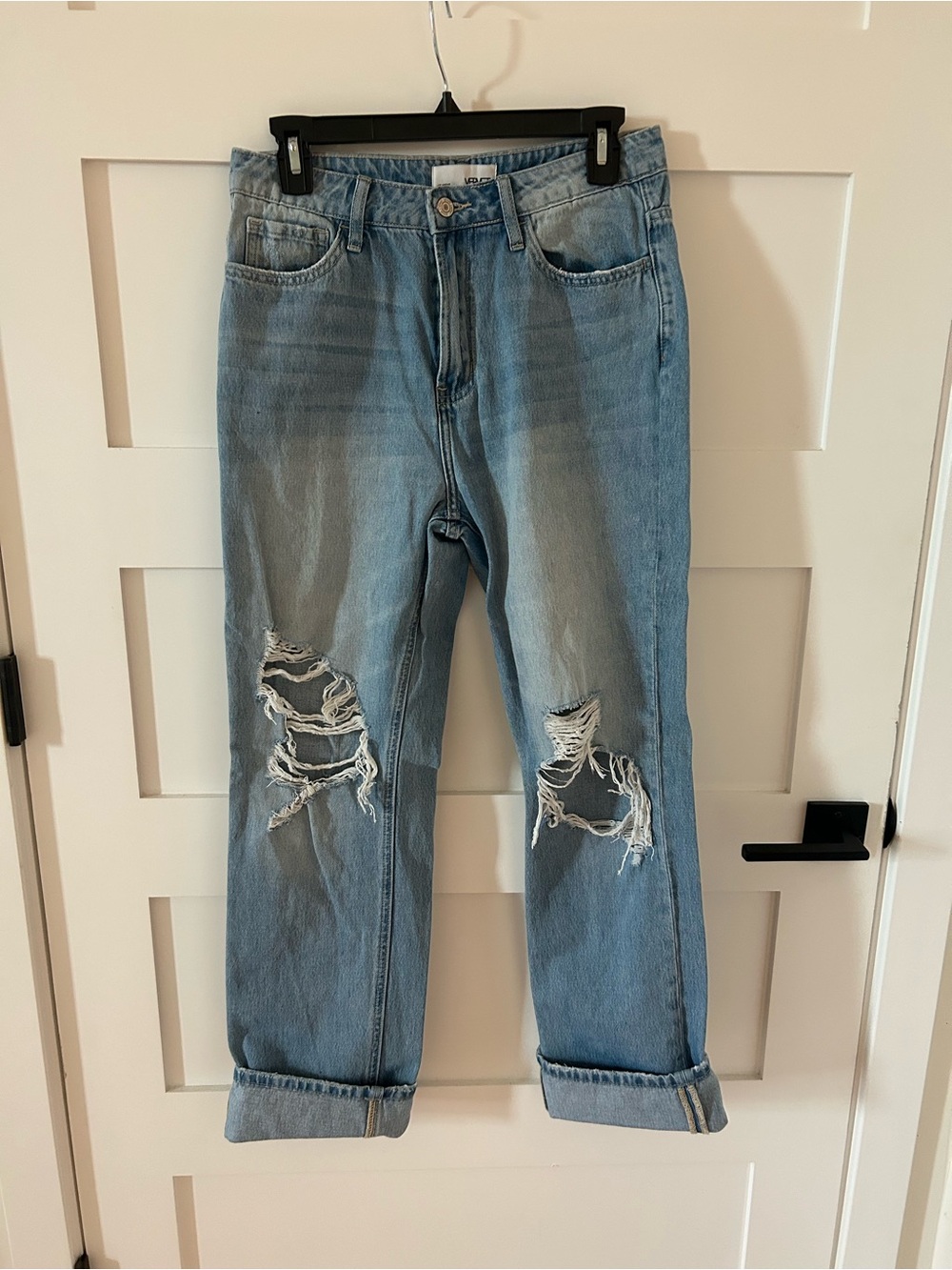 Vetements Light Blue Distressed Boyfriend Jeans